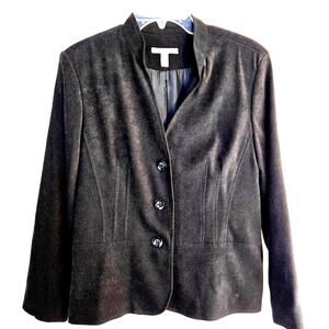 M Collection Women's Blazer 6 Black 3 Button  Misses Size Small S Coat Jacket